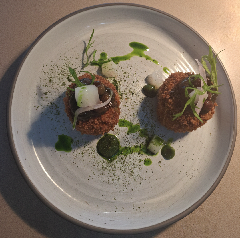 Pig, Burnt Apple & Green Oil